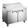 Adcraft GRSL-2D Grista 47in Two-Door 12 Pan Refrigerated Sandwich Prep Table 