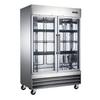 Adcraft U-Star 54in 48cuft Reach-In Two-Section Glass Door Freezer - USFZ-2D-G 