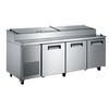 Adcraft USPZ-3D U-Star 92in Three-Section Refrigerated Pizza Prep Table 