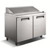 Adcraft USSL-2D U-Star 48in Two-Door 12 Pan Refrigerated Sandwich Prep Table 