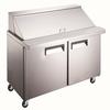 Adcraft USSLM-2D/36 U-Star 36in Two-Door 15 Pan Refrigerated Mega Top Prep Table 