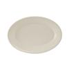Tuxton China Inc TRE-014 Reno 12-5/8in Amer White/Eggshell Wide Rim Platter - 1dz 
