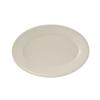 Tuxton China Inc TRE-026 Reno 8-1/4in Amer White/Eggshell Wide Rim Platter - 3dz 