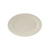 Tuxton China Inc TRE-033 Reno 7in Amer White/Eggshell Ceramic Wide Rim Platter - 3dz 