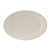 Tuxton China Inc TRE-043 Reno 14-1/8in Amer White/Eggshell Ceramic Platter - 1dz 