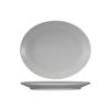 Tuxton China Inc VGH-094 Zion 10in x 16.25in Matte Gray Ceramic Coupe Platter - 2dz 