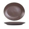 Tuxton China Inc VNH-114 Zion 11.5in Round Matte Brown Porcelain Coupe Platter - 1dz 