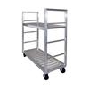 New Age 1430 58in x 24in Welded Aluminum Mobile Uni-T Truck with Two Shelves 