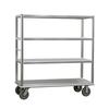 New Age 1452 62in x 29in Welded Aluminum 4 Shelf Queen Mary Banquet Cart 