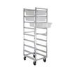 New Age 1481 21in x 26in Welded Aluminum Mobile Full Height Poly Box Rack 