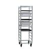 New Age 1482 20.4inx26in Welded Aluminum Mobile 13 Poly Box/Sheet Pan Rack 