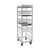 New Age 1486 20.4in x 26in Welded Aluminum Mobile Poly Box/Sheet Pan Rack 