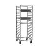 New Age 1509 24inx27in Welded Aluminum 38 Pan Mobile Steam Table Pan Rack 