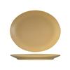 Tuxton China Inc VYH-114 Zion 10in x 12.5in Matte Beige Oval Coupe Platter - 1dz 