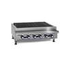 Imperial IRB-72 72in Countertop Radiant Gas Charbroiler with Slanted Grates 