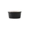 Tuxton China Inc B4X-025 DuraTux 2-1/2oz Black/Eggshell Round Ramekin - 4dz 