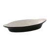 Tuxton China Inc B4N-120 DuraTux 12oz Black/Eggshell Ceramic Welsh Rarebit - 1dz 