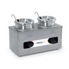 Nemco 6120A-220 Twin 4qt Well Countertop Round Food Pan Warmer - 220v 