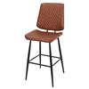 H&D Commercial Seating 6283B Metal Barstool with Whiskey Vinyl Back & Seat 