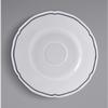 Tuxton China Inc SBE-054 Charleston 5.5in Dia. Blue/Porcelain White Ceramic Saucer 