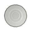 Tuxton China Inc SBE-060 Charleston 6in Dia. Porcelain White with Blue Band Saucer 