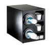 Dispense-Rite BFL-C-2BT Black Polystyrene 13inx 23in Adjustable Cup Dispensing Cabinet 