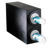 Dispense-Rite BFL-S-2BT Black Polystyrene 8in x 23in Cup Dispensing Cabinet 