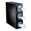 Dispense-Rite BFL-S-3BT Black Polystyrene 8in x 23in Cup Dispensing Cabinet 
