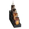 Dispense-Rite CTBH-4BT Black Polystyrene 6inx17in (4) Step 4 Liquor Bottle Display 