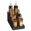 Dispense-Rite CTBH-8BT Black Polystyrene 9.5inx17in (4) Step 8 Liquor Bottle Display 