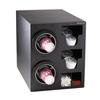 Dispense-Rite CTC-C-2BT Black Polystyrene 13inx 23in Adjustable Cup Dispensing Cabinet 