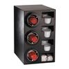 Dispense-Rite CTC-C-3BT Black Polystyrene 13inx 23in Adjustable Cup Dispensing Cabinet 