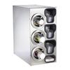 Dispense-Rite CTC-C-3LSS Stainless Steel 13inx 23in Adjustable Cup Dispensing Cabinet 