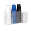 Dispense-Rite CTHL-4 Clear Acrylic 4-Section Cup & Lid Organizer 