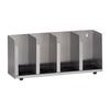 Dispense-Rite CTLD-19 Stainless Steel 4-Section Adjustable Cup & Lid Organizer 