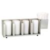 Dispense-Rite CTLD-19A Stainless Steel 4-Section Adjustable Cup & Lid Organizer 
