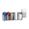 Dispense-Rite CTLD-22A Stainless Steel 5-Section Adjustable Cup & Lid Organizer 