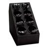 Dispense-Rite CTSH-8BT Black Polystyrene 8-Compartment Flatware Organizer 