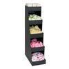 Dispense-Rite CTVH-5BT Black Polystyrene 5-Compartment Condiment Organizer 