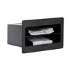 Dispense-Rite FMB-1BT Black Polystyrene 10.6in x 11.5in Built-In Bag Organizer 