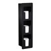 Dispense-Rite FMVL-3 Black Polystyrene 7in x 5.5in 3-Section Built-In Lid Organizer 