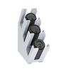 Dispense-Rite LID-3WT White Polystyrene 3-Section Slim Cup & Lid Organizer 