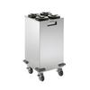 Dispense-Rite MCDC-SLR2X2 Stainless Steel 17in x 17in Mobile Cup Dispenser Cart 