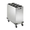 Dispense-Rite MCDC-SLR4X2 Stainless Steel 17.5inx33"Mobile 4-Section Cup Dispenser Cart 