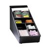 Dispense-Rite NLS-1BT Black Polystyrene 8.5inx 23.5"Lid, Straw, Condiment Organizer 