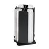 Dispense-Rite RCLO-SM-4BT Black Polystyrene 7inx7"Revolving Portion Cup & Lid Organizer 