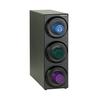 Dispense-Rite SLR-S-3BT Black Polystyrene 8in x 23in 3-Section Cup Dispensing Cabinet 