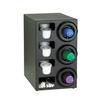 Dispense-Rite STL-C-3RBT Black Polystyrene 13inx 23in Adjustable Cup Dispensing Cabinet 