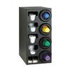 Dispense-Rite STL-C-4RBT Black Polystyrene 13inx 23in Adjustable Cup Dispensing Cabinet 