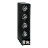 Dispense-Rite TLO-DL-4BT Black Polystyrene 6.5in x 14in Dome Lid & Straw Organizer 